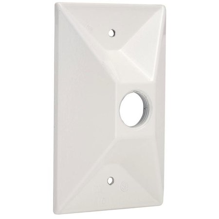 HUBBELL Cluster Cover, 41932 in L, 22732 in W, Rectangular, Zinc, White, PowderCoated 5186-6